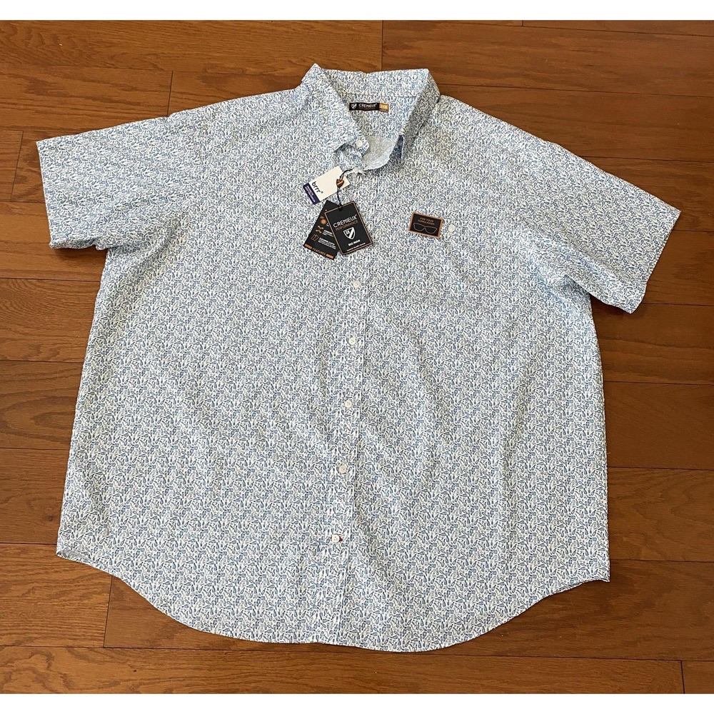 Cremieux Mens Performance Big Man Shirt Cocktails 3XB $89 Short Sleeve NWT